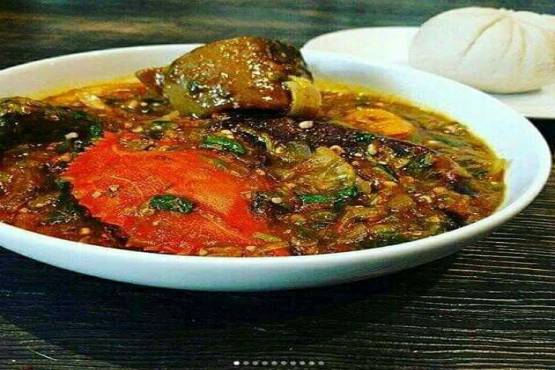 Banku with Okro stew and Fish