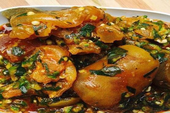 Banku with Okro stew and Beef