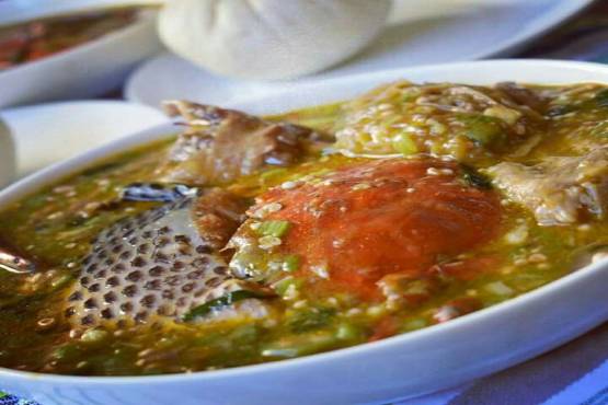 Banku with Tilapia Okro stew