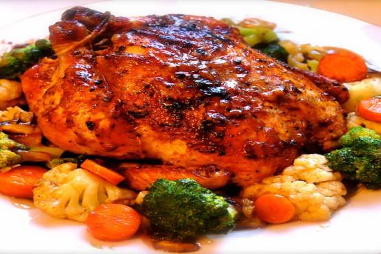 Chicken in black pepper sauce with Plain Rice 