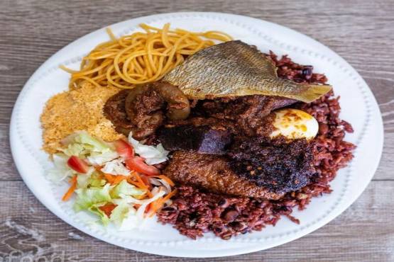 Waakye with Fish