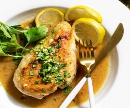 Chicken in Lemon sauce with Jollof Rice 